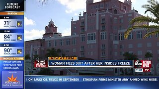 Woman files suit after her insides freeze