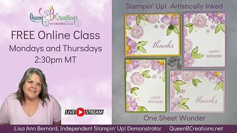 Stampin' Up! One Sheet Wonder 4 handmade cards using just Stamps, Ink & Cardstock