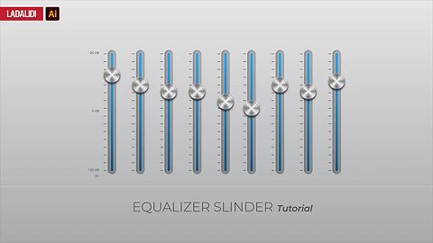 How To Create Equalizer Slider Button in Adobe Illustrator Tutorial 2021