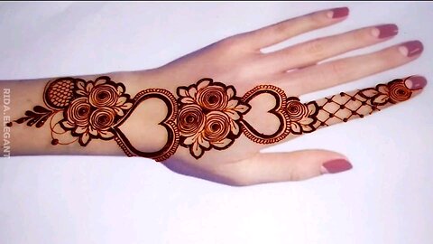 Heart Shape Mehndi Design For Back Hand _ New Henna Design by Rida Elegant