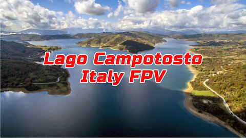 Lago di Campotosto is an artificial lake in Abruzzo, Italy.
