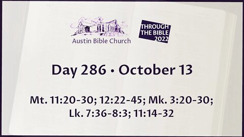 Through the Bible 2022 (Day 286)