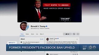 Trump supporters, detractors react to Facebook continuing to ban former president