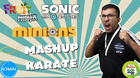 40 Minute Kids Christian Karate | Sonic Frontiers Fruit Ninja & Minions! | Dojo Go! (Week 78)