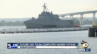 Future USS Tulsa reaches San Diego