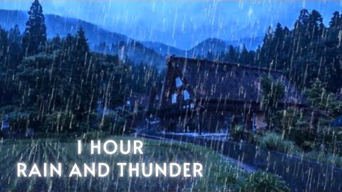 Rain and Thunder Sounds for sleeping | Rain sounds for sleeping 1 hour | Epic Rain and Thunder