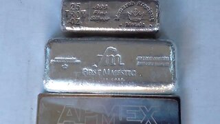 Over 100 Ounces Of Silver Contained In 3 Bars