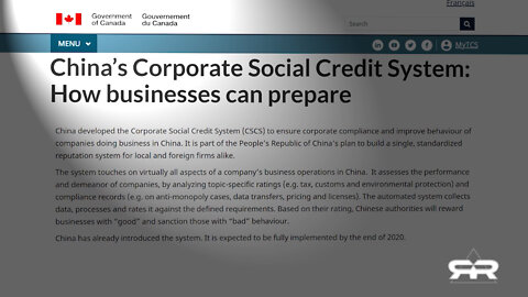 Canada Adopts Chinese Social Credit System - OC