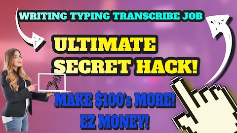 Make $100's With This Ultimate Writing Job Secret Hack! Easy Money