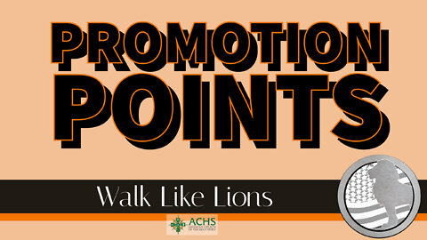 "Promotion Points" Walk Like Lions Christian Daily Devotion with Chappy Sep 15, 2022