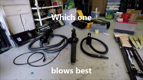 Which car air drying tool blows best?