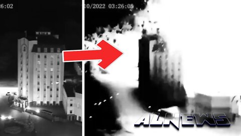 The explosion of the building in Ukraine which is controlled by the Russians | Check out the footage