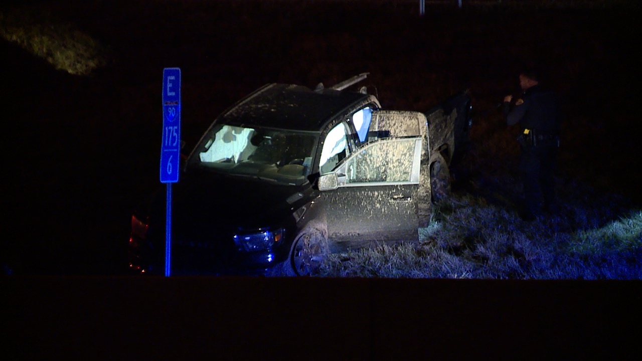 Water main break on I-90 eastbound