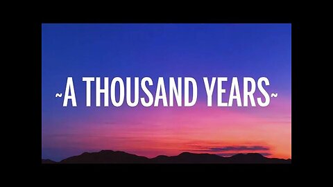 A thousand years (lyrics)-james arthur