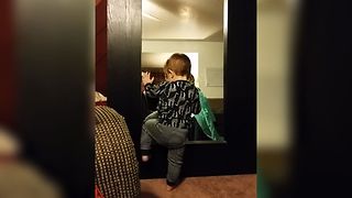 Baby Boy Baffled By Mirror