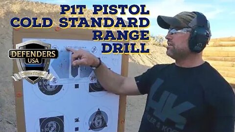 Point 1 Tactics, P1T Pistol Cold Standard Range Drill. Done with HK VP9 Handgun, Holosun 507C optic