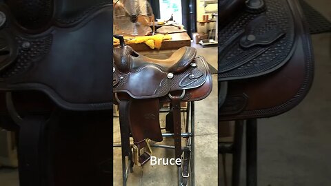 Custom Made Roping Saddle By Bruce Cheaney #shorts