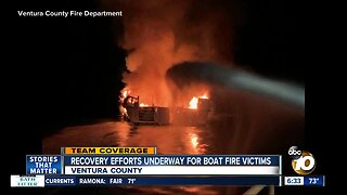Crews continue search after boat fire off Santa Barbara coast