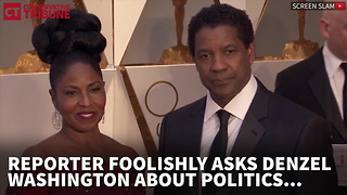 Watch: Reporter Foolishly Asks Denzel About Obama, Gets Epic Lesson Everyone in Hollywood Deserves