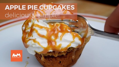 He flattens raw cinnamon rolls and places them in a muffin pan. What he ends up making? YUM!