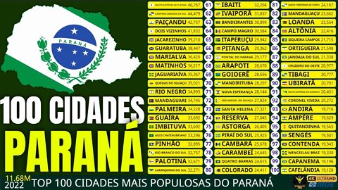 Top 100 Cidades Mais Populosas do Estado do Paraná