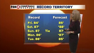 Breezy and warmer Thursday with record highs possible for the weekend