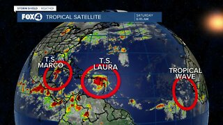 Tracking Two Tropical Storms