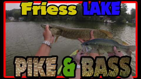 Evening Kayak Bass and Pike Fishing on Friess Lake with the Native Falcon 11