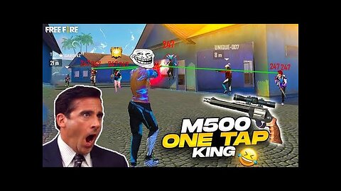 Free Fire SolovsSquad Clutch Only M500 In Clash squad 🤯 || I killed Whole squad Only m500 #gameplay