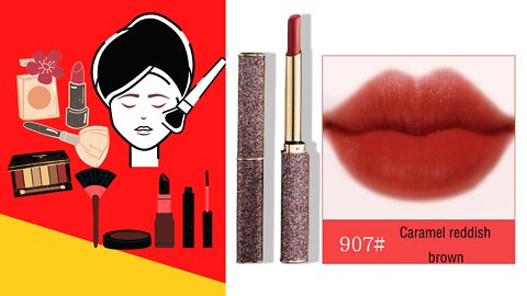 Matte Lipstick Thin Tube Velvet Lip Tint Long Lasting Beauty