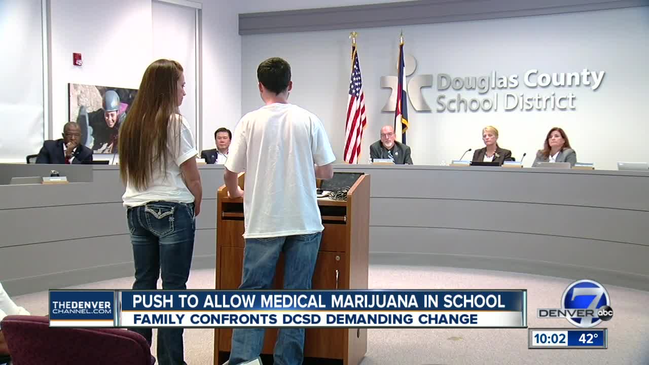 Student asks Douglas County Board of Education to review medical marijuana policy