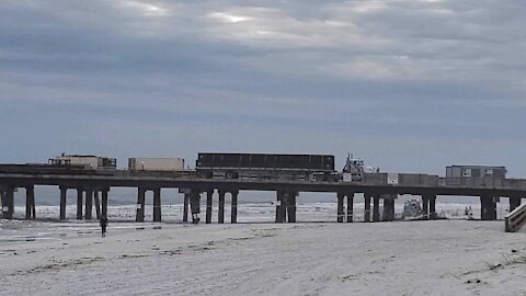 Semi Truck Backing Up On Pier