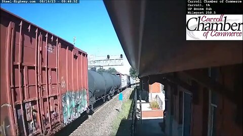 NS 8103 Leading WB Manifest in Carroll, IA on August 16, 2023