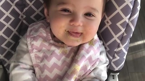 Adorable Baby Finds The Taste Of Spinach To Be Quite Hilarious