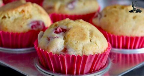Eggless Strawberry Muffins Recipe | Fresh & Moist Strawberry Muffins | Quick & Easy
