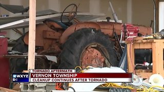 Cleanup continues after tornado hits Vernon Township in Shiawassee County