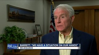 Mayor Tom Barrett responds to 4-year-old left in tow lot