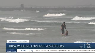 Busy weekend for first responders