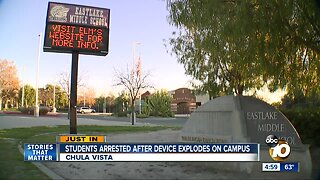 Students arrested after device explodes on Eastlake Middle School campus