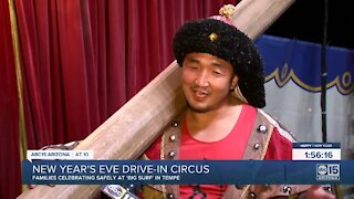 Drive-in circus performs in Tempe for NYE