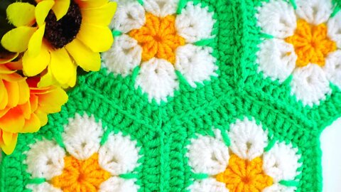 How to join crochet african flower motifs for blanket afghan