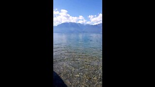 Transparent water in swiss lake