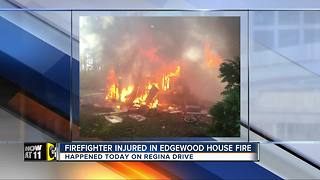 Firefighter injured, mobile home destroyed in Edgewood fire