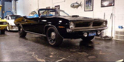 Black Widow Cuda a 1970 Plymouth Convertible & 440 Engine Sound on My Car Story with Lou Costabile