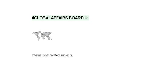 #GlobalAffairs Board