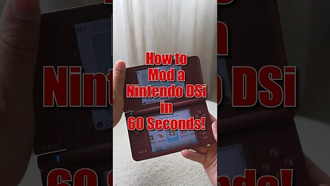 How to Mod a DSi in 60 Seconds!! #nintendods