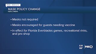 Florida Everblades and Hertz Arena announce change to mask policy
