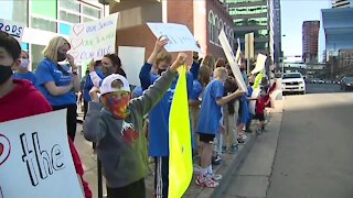 Rally for in-person learning in Fort Collins