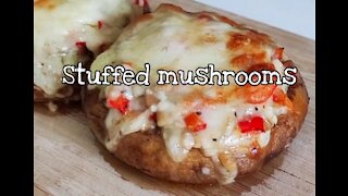 BEST CHEESE STUFFED MUSHROOMS RECIPE / cheesy and juicy stuffed Mushroom