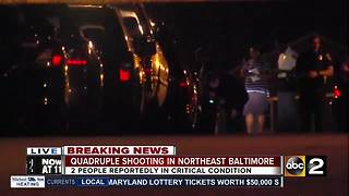Quadruple shooting in Northeast Baltimore